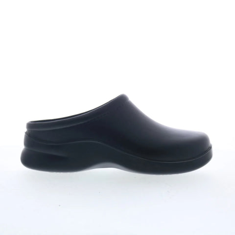 Klogs Dusty Made In USA Mens Black Leather Slip On Clogs Slippers Shoes