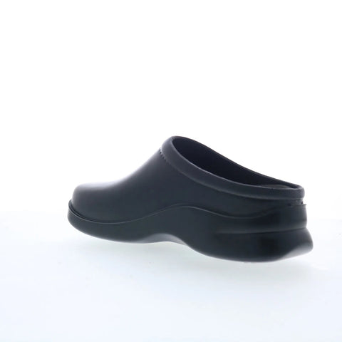 Klogs Dusty Made In USA Mens Black Leather Slip On Clogs Slippers Shoes