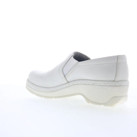 Klogs Naples 130010001 Womens White Leather Slip On Clog Sandals Shoes