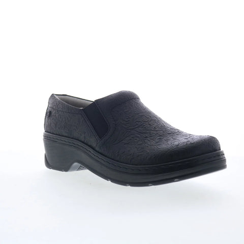 Klogs Naples 130010066 Womens Black Leather Slip On Clog Sandals Shoes
