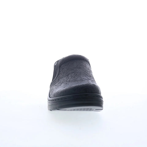 Klogs Naples 130010066 Womens Black Leather Slip On Clog Sandals Shoes