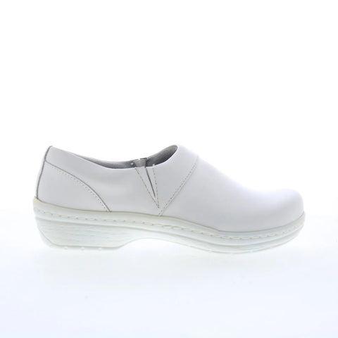 Klogs Mission 130870168 Womens White Leather Slip On Clog Sandals Shoes