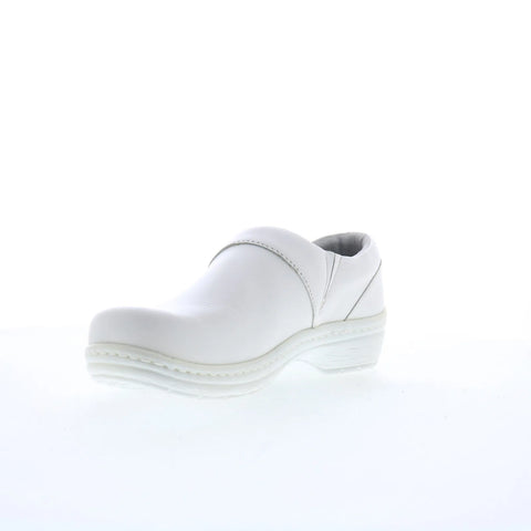 Klogs Mission 130870168 Womens White Leather Slip On Clog Sandals Shoes