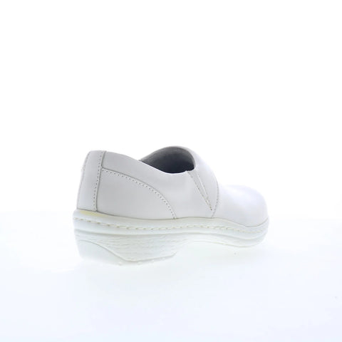 Klogs Mission 130870168 Womens White Leather Slip On Clog Sandals Shoes