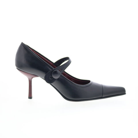 Mario Valentino 05 05 1350 Womens Black Leather Pumps Heels Shoes