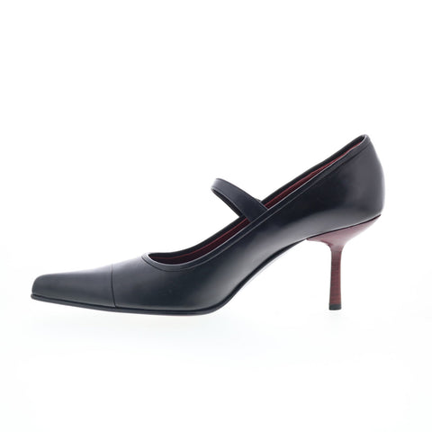 Mario Valentino 05 05 1350 Womens Black Leather Pumps Heels Shoes