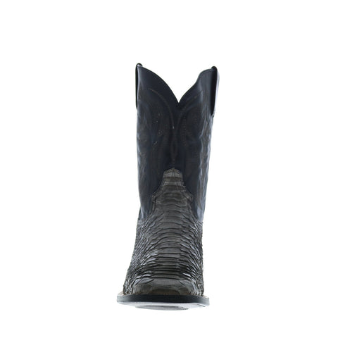 Roper Peyton Python Hybrid Sole Mens Gray Wide Cowboy Western Boots