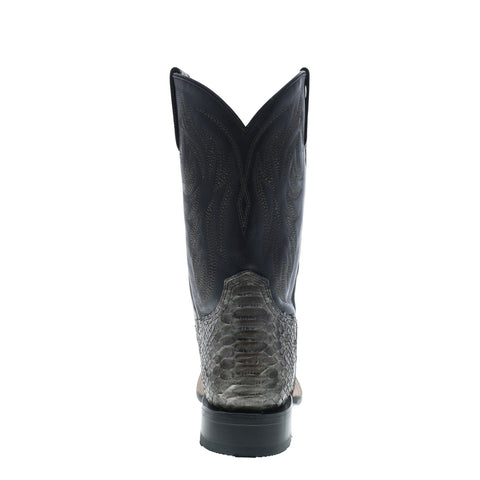 Roper Peyton Python Hybrid Sole Mens Gray Leather Cowboy Western Boots