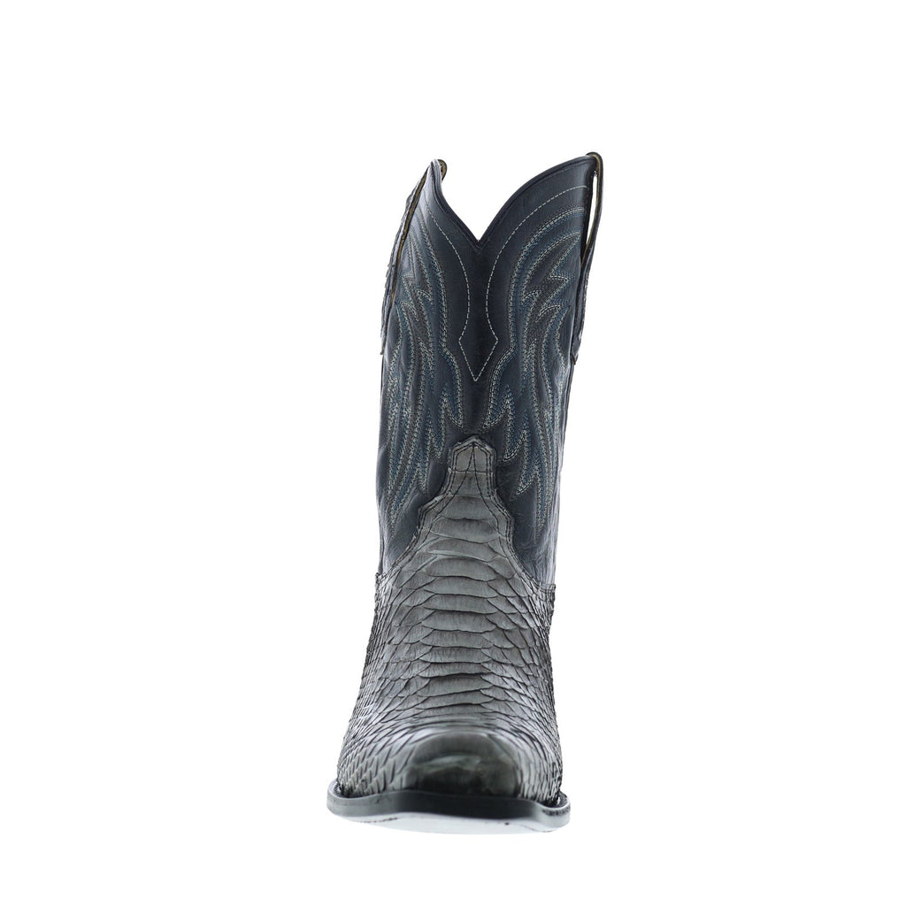 Roper Peyton Exotic Leather GY Mens Gray Wide Cowboy Western Boots ...