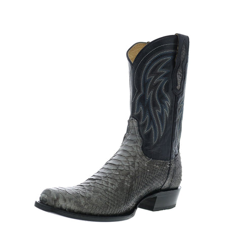 Roper Peyton Python 09-020-7826-8547 GY Mens Gray Cowboy Western Boots
