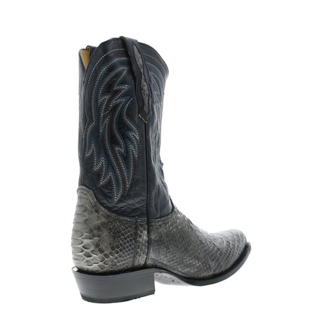 Roper Peyton Python 09-020-7826-8547 GY Mens Gray Cowboy Western Boots