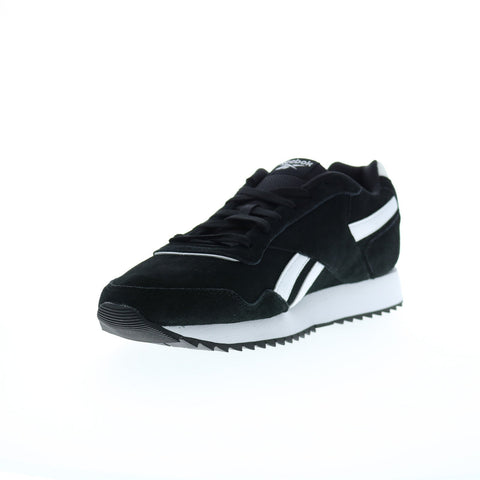 Reebok Glide Ripple Mens Black Leather Lifestyle Sneakers Shoes