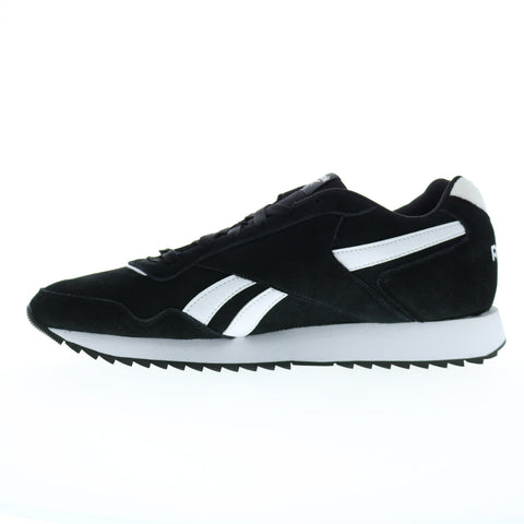 Reebok Glide Ripple Mens Black Leather Lifestyle Sneakers Shoes