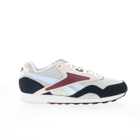 Reebok Classic Nylon Plus Mens Beige Lifestyle Sneakers Shoes