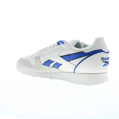 Reebok Classic Leather Mens Beige Leather Lace Up Lifestyle Sneakers Shoes