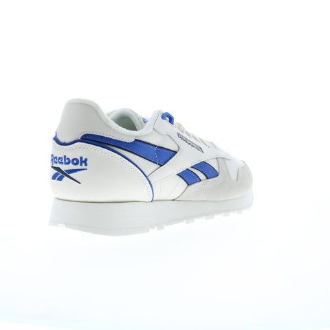 Reebok Classic Leather Mens Beige Leather Lace Up Lifestyle Sneakers Shoes