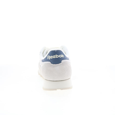 Reebok Classic Leather Mens White Leather Lifestyle Sneakers Shoes