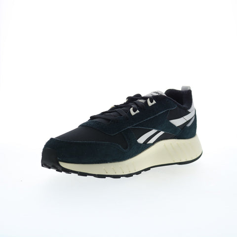 Reebok Classic Leather Hexalite Mens Black Suede Lifestyle Sneakers Shoes