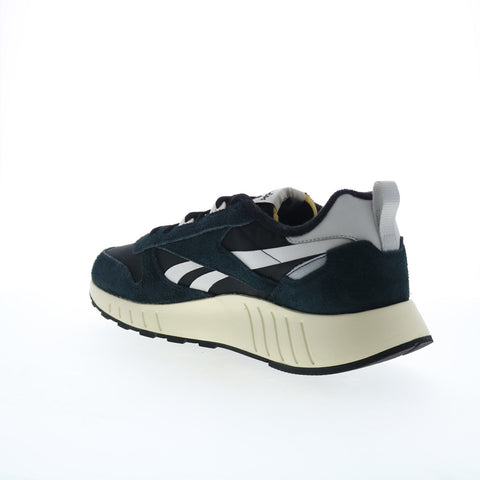 Reebok Classic Leather Hexalite Mens Black Suede Lifestyle Sneakers Shoes