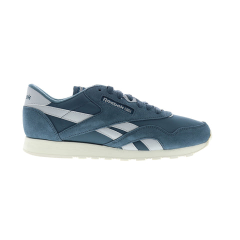 Reebok Classic Nylon Mens Blue Suede Lace Up Lifestyle Sneakers Shoes