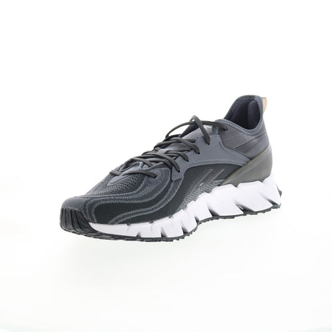 Reebok Zig Kinetica 3 Mens Gray Canvas Lace Up Lifestyle Sneakers Shoes