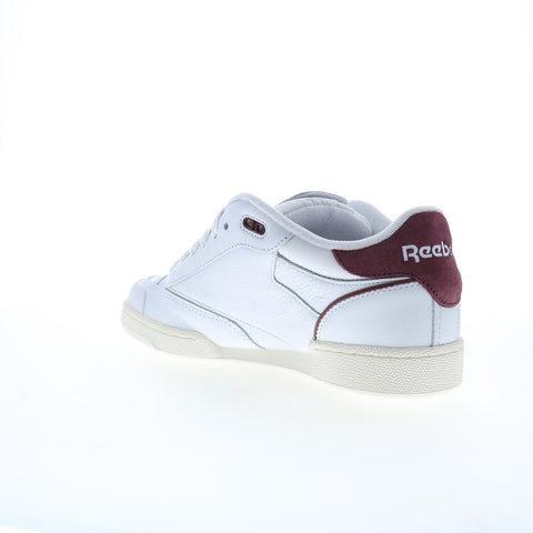 Reebok Club C Bulc Mens White Leather Lace Up Lifestyle Sneakers Shoes