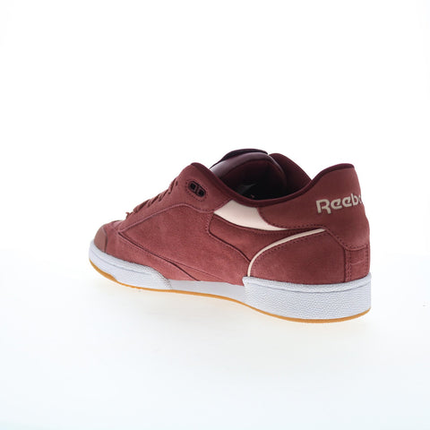 Reebok Club C Bulc Mens Burgundy Suede Lace Up Lifestyle Sneakers Shoes