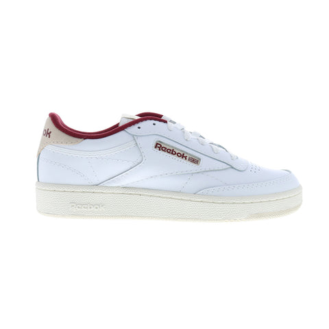 Reebok Club C 85 Mens White Leather Lace Up Lifestyle Sneakers Shoes