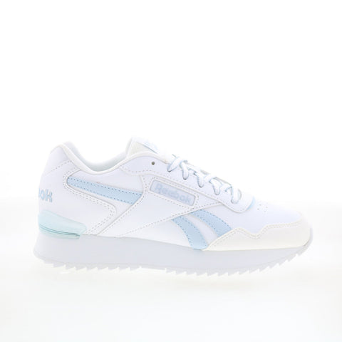 Reebok Glide Ripple Clip Womens White Leather Lifestyle Sneakers Shoes