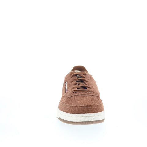 Reebok Club C 85 100033003 Mens Brown Suede Lace Up Lifestyle Sneakers Shoes
