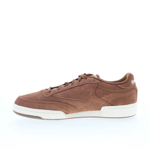 Reebok Club C 85 100033003 Mens Brown Suede Lace Up Lifestyle Sneakers Shoes