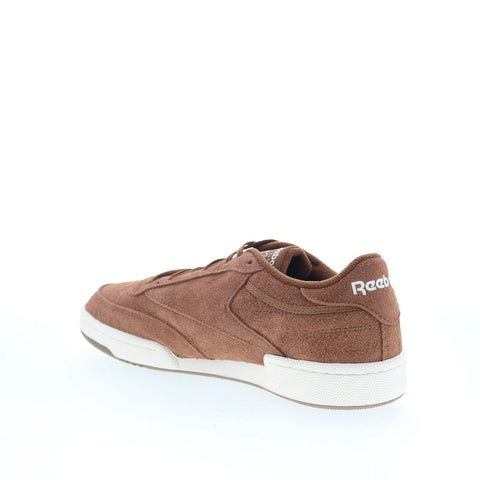 Reebok Club C 85 100033003 Mens Brown Suede Lace Up Lifestyle Sneakers Shoes