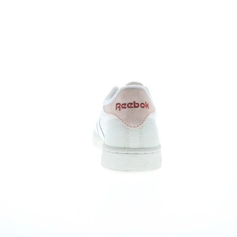 Reebok Club C 85 Womens Beige Leather Lace Up Lifestyle Sneakers Shoes