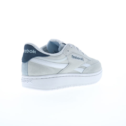 Reebok Club C Double Revenge Womens Gray Suede Lifestyle Sneakers Shoes