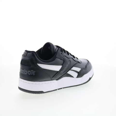 Reebok BB 4000 II Mens Black Leather Lace Up Lifestyle Sneakers Shoes