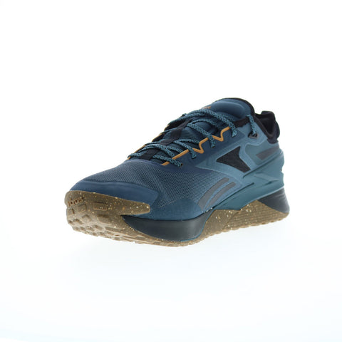 Reebok Nano X3 Adventure Mens Blue Canvas Athletic Cross Training Shoes