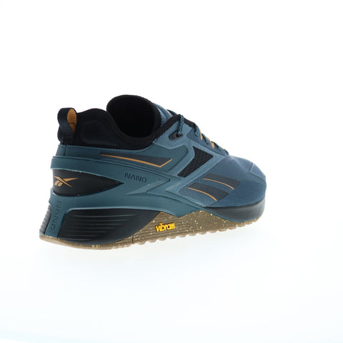 Reebok Nano X3 Adventure Mens Blue Canvas Athletic Cross Training Shoes