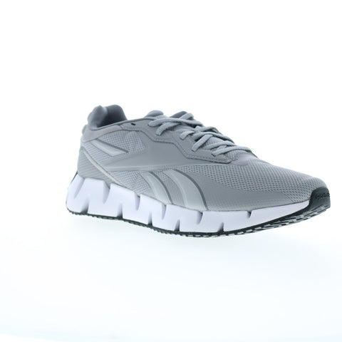 Reebok Zig Dynamica 4 Mens Gray Canvas Lace Up Lifestyle Sneakers Shoes