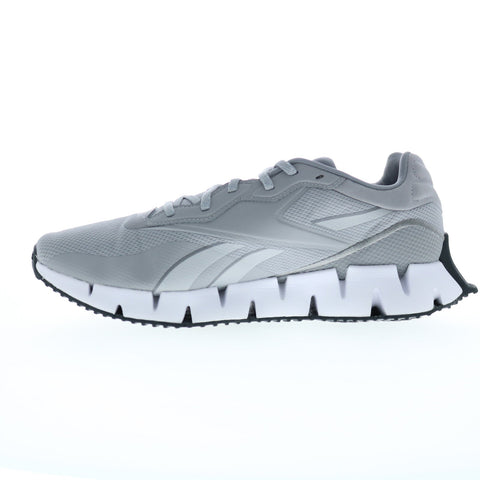 Reebok Zig Dynamica 4 Mens Gray Canvas Lace Up Lifestyle Sneakers Shoes