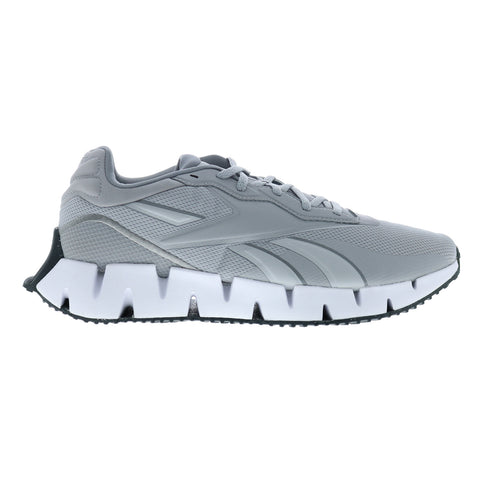 Reebok Zig Dynamica 4 Mens Gray Canvas Lace Up Lifestyle Sneakers Shoes