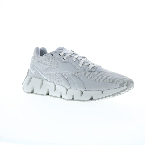 Reebok Zig Dynamica 4 Womens Gray Canvas Lace Up Lifestyle Sneakers Shoes