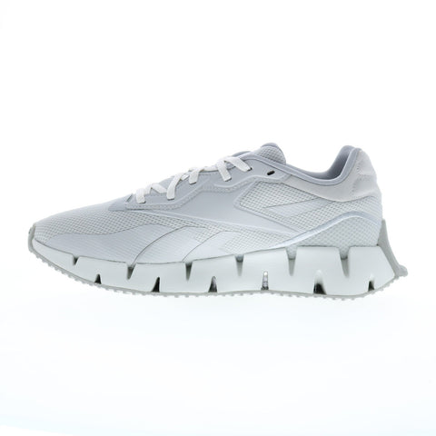 Reebok Zig Dynamica 4 Womens Gray Canvas Lace Up Lifestyle Sneakers Shoes