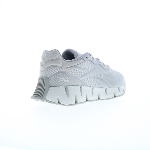 Reebok Zig Dynamica 4 Womens Gray Canvas Lace Up Lifestyle Sneakers Shoes