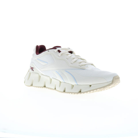 Reebok Zig Dynamica 4 Womens Beige Canvas Lace Up Lifestyle Sneakers Shoes