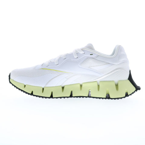 Reebok Zig Dynamica 4 Womens White Canvas Lace Up Lifestyle Sneakers Shoes