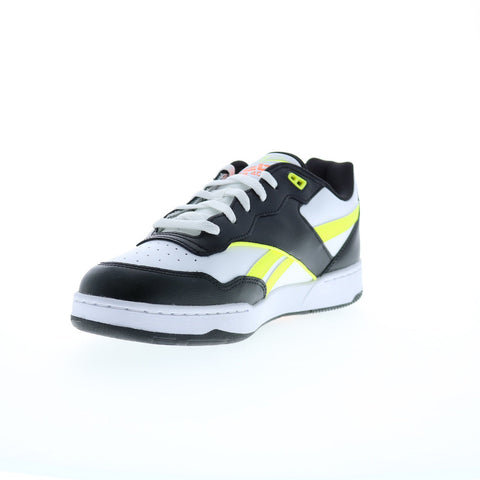Reebok BB 4000 II Mens Black Leather Lace Up Lifestyle Sneakers Shoes
