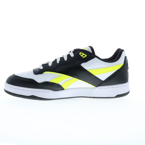 Reebok BB 4000 II Mens Black Leather Lace Up Lifestyle Sneakers Shoes