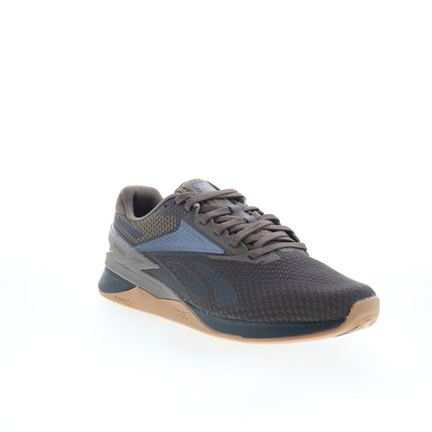 Reebok Nano X3 Mens Brown Mesh Lace Up Athletic Cross  display picture 2