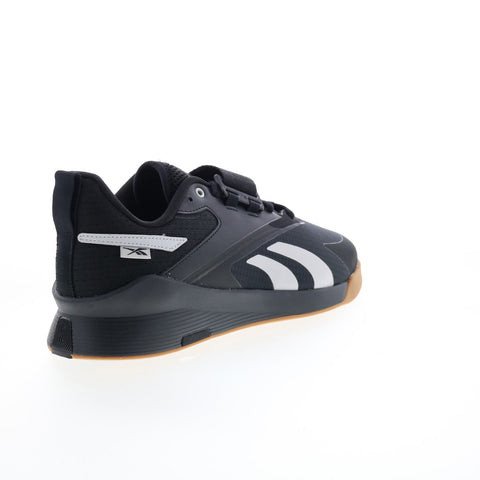 Reebok Lifter PR III Mens Black Leather Lace Up Athletic WeightliftingShoes