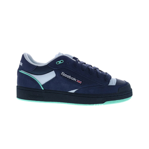 Reebok Club C Bulc Mens Blue Suede Lace Up Lifestyle Sneakers Shoes